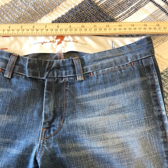 7 For All Mankind Womens Flare Jeans Sz 29 Denim Western Mid Rise Casual - Picture 7 of 10